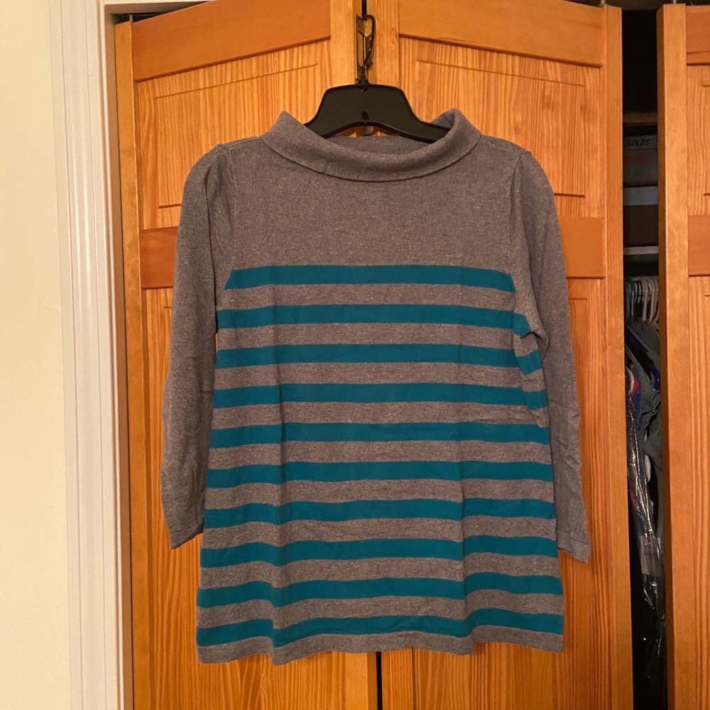 LOFT Striped turtleneck
